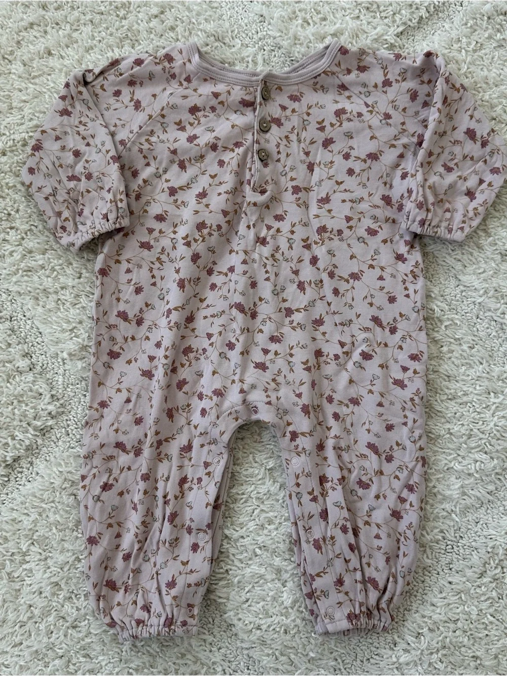 Quincy Mae Wildflower Henley Jumpsuit
